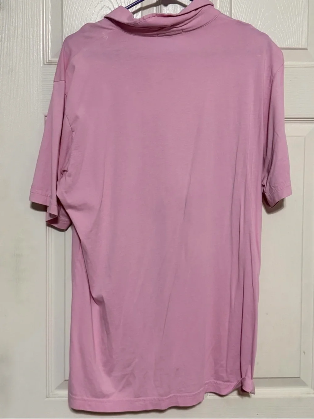 Peter Millar Scotty Cameron Men's Light Pink Polo Shirt with Chest Pocket - Picture 3 of 3